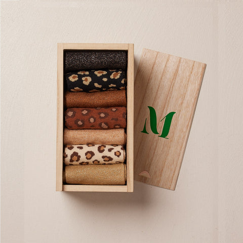 Giftbox sokken léopard & paillettes