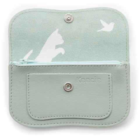Cat Chase Wallet small dusty green