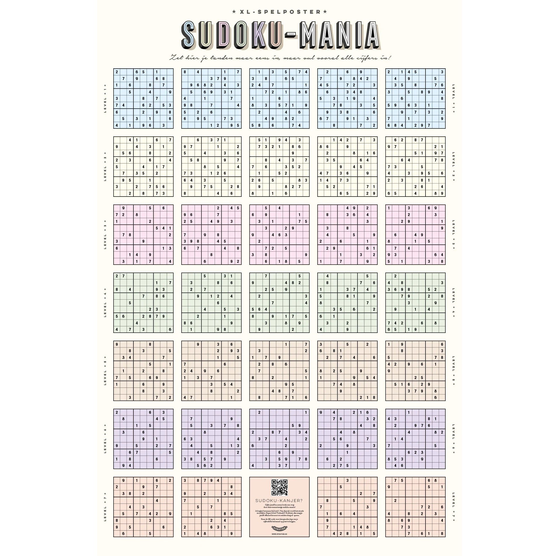 XL Spelposter Sudoku Mania